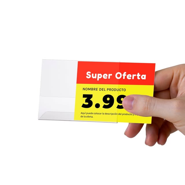 Portaprecio de acrílico